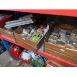 3 drawers of misc tools, hardware, nails, screws, galvanized trays, etc.