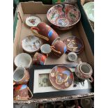 A box of oriental ceramics