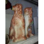 Pair of Edwardian Staffordshire pot dogs