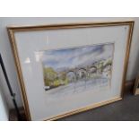 20th century/ 21st cetury school, watercolour, 'The Bridge, Knavesborough', 40cm x 26cm, signed