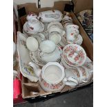 Bone china floral tea wares by Colclough, Aynsley etc