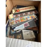 A box of English presentation packs.