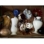 Assorted items including a Stavanger Norway glass squirrel, Wedgwood, Old Country Roses etc(18