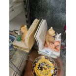 A pair of ceramic Classic Pooh bookends by Border Fine Arts, Pooh at Home A3240