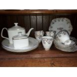 Windsor bone china tea wares (19 pieces) together with Royal Doulton Gold Concord teapot, lidded