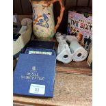 2 boxes sets of Royal Worcester coasters from Millennium collection, an Arthur Wood jug decorated