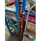 Two wooden curtain poles