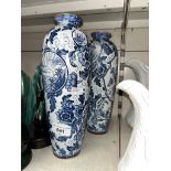 A pair of Royal Bonn blue and white vases - Tokio pattern