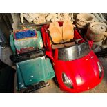 A fairy go round car and a battery operated Ferrari car - AF