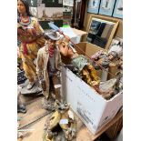 A large collection of mainly composite figures to include native Indians, fishermen, sailors, etc