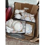Three tea sets comprising Continental, Vale and Paragon