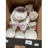 A Royal Vale part tea set. 18pcs including milk jug and sugar bowl