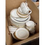 A box of Royal Doulton Covington dinner wares - and White Nile dinner wares