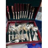 A canteen of Sheffield silver plated cutlery.