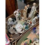 A collection of figurines including Royal Doulton, Coalport, jazz musicians etc.