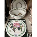 Portmeirion items - Botanic Garden bowl and boxed Summer Garden salad bowl (each appx 26 cm