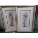 Joy Kirton Smith, pair of signed limited edition prints, nudes, 'Model I' and 'Model II', 36/600 and