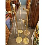 4 adjustable brass effect floor lamps