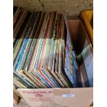 A box of LPs