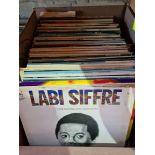 A box of LPs