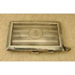 A hallmarked silver cigarette case, gross weight 48.60 grams.