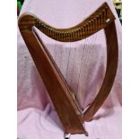 A large folk harp