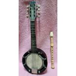 'The Windsor Mandolin model 4 and a Schotts wooden recorder