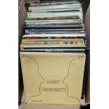 A box of LPs.