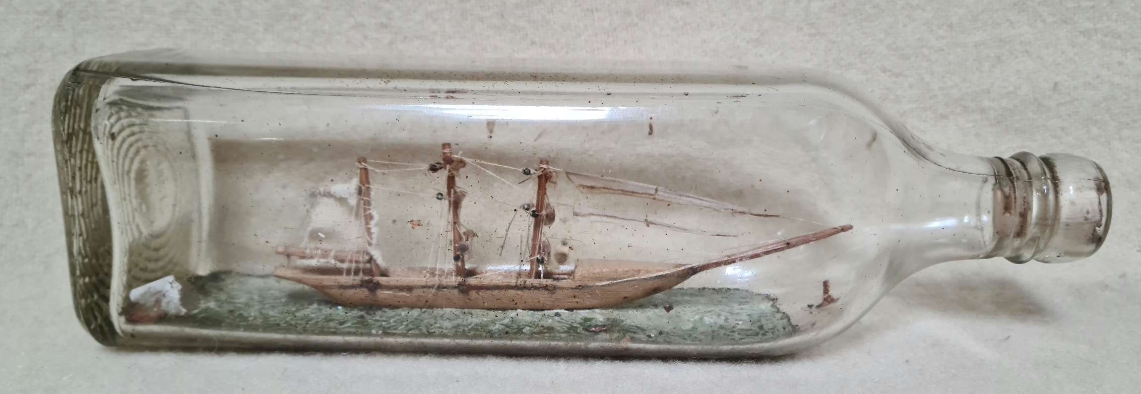 A ship in a bottle.