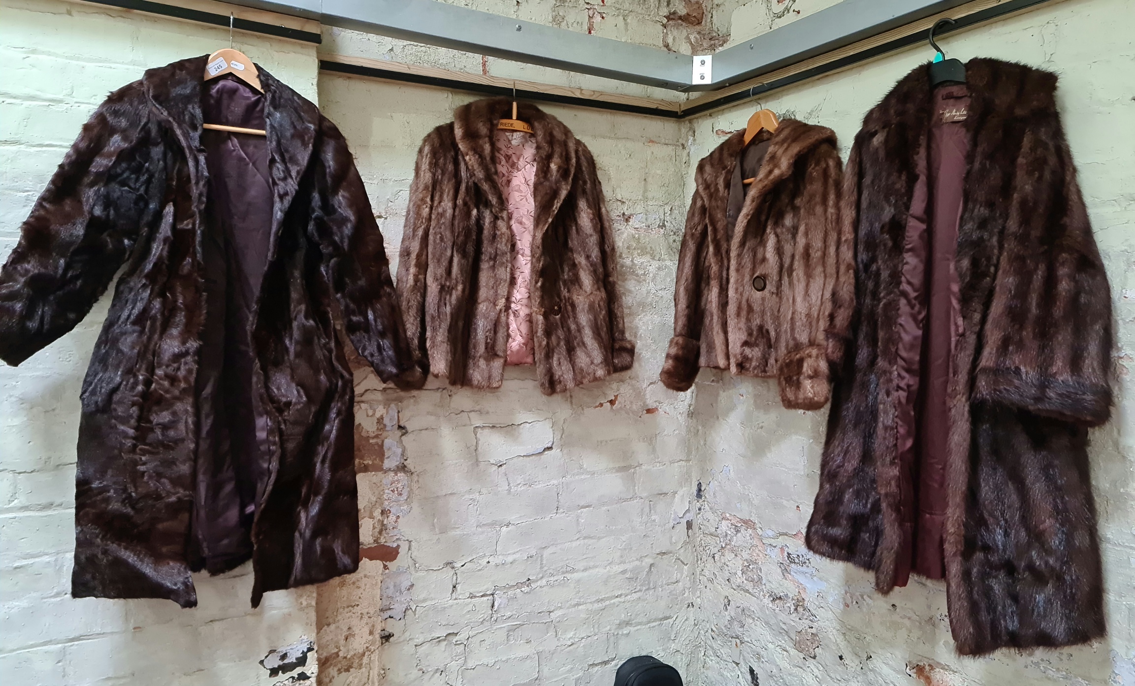 2 vintage fur jackets and 2 vintage fur coats