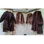 2 vintage fur jackets and 2 vintage fur coats