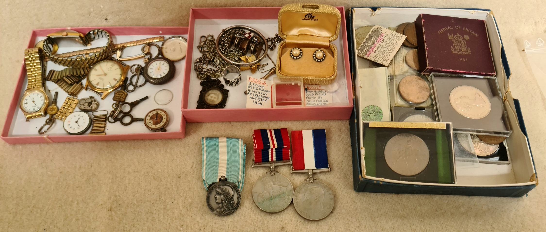 A collection of various items including jewellery, some silver, watches to include a Swiss silver