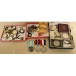 A collection of various items including jewellery, some silver, watches to include a Swiss silver