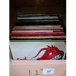 A box of LPs