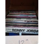 A box of LPs