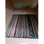 A box of LPs