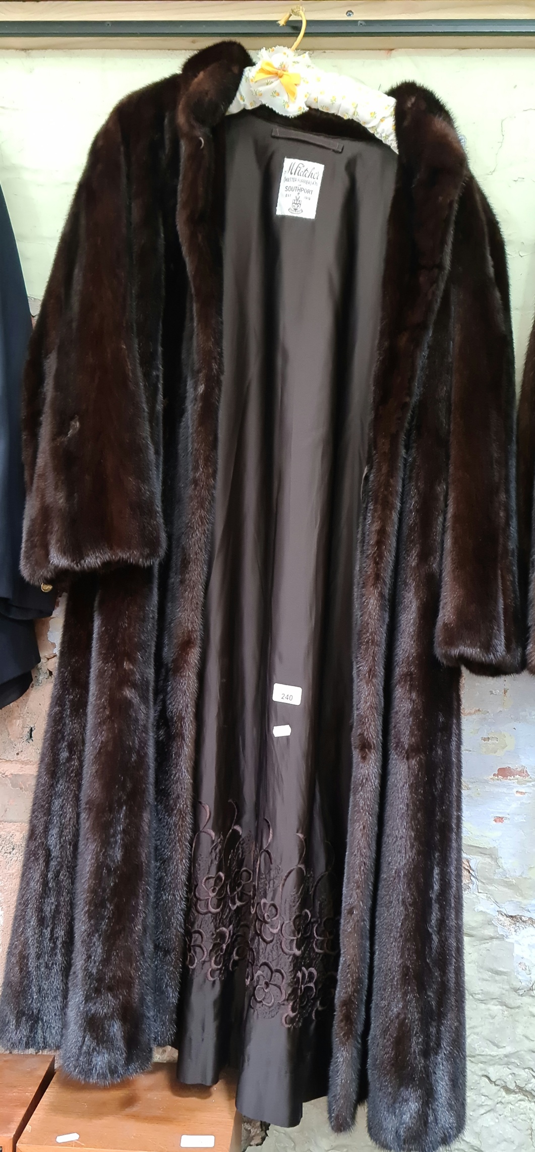 A vintage mink coat, M Fletcher (Master Furrier) Ltd. of Southport.