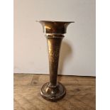 A silver spill / posy vase, hallmarked for 1910, Chester, William Neale, gross weight 246.4 grams.