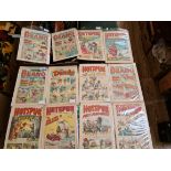 A collection of UK comics, 1960s to 1980s including Hotspur, Beano, Dandy etc.