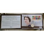 A Her Majesty in Service silver commemorative coin cover, in folder.