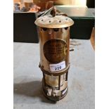 The Protector Lamp & Lighting Co Ltd type 6RS brass miner's lamp.