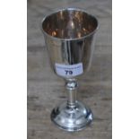 A silver trophy chalice, hallmarked for 1938, London, gross weight 118 grams.