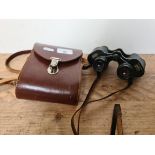 A pair of Carl Zeis Jena Jenoptem 8x30W binoculars with case