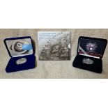 A Royal Mint Queen Mother silver Centenery crown in capsule, box & certificate. A Royal Mint Diana