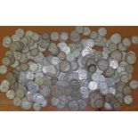 A large quantity of half crowns, florins, a crown and one shilling coins, Victoria to George VI,