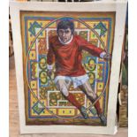 Simon Bishop (20th/21st Century), George Best, oil on canvas, signed and dated 2013 lower left,