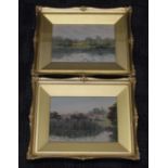 Sidney P Winder, pair of watercolours, 24cm x 17cm, each signed and dated 1923 lower left, glazed