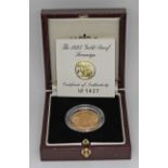 Elizabeth II 1997 Royal Mint proof sovereign, boxed with certificate, no. 1427 BUYER'S PREMIUM 10% +