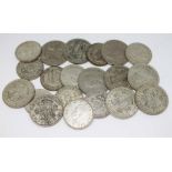 A quantity of half crowns and two shillings dating between 1937 and 1949, wt. 253.3g.