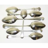 Assorted silver spoons, various dates, makers and essay office's including Dublin, lengths 15cm to